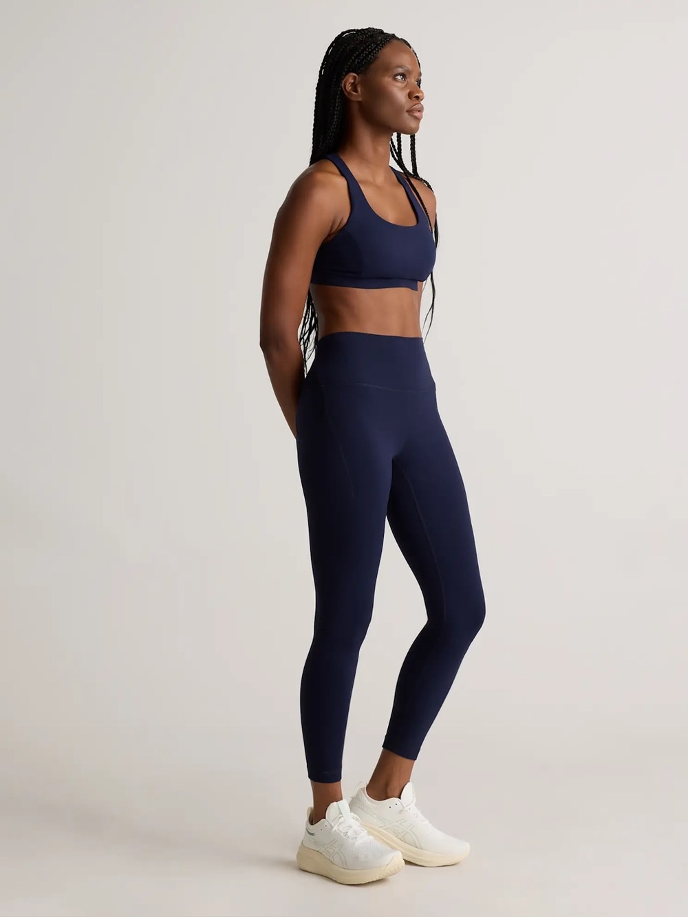 Quince Power-Up High-Rise Training Pocket Legging in Deep Navy size XS ❤️